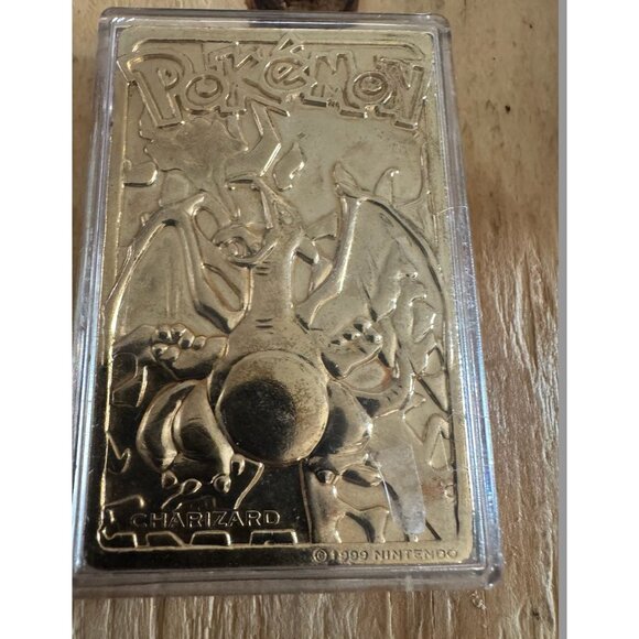 23K Gold-Plated Mewtwo & Charizard Pokémon Promo Cards Limited Edition Set Used - Picture 8 of 9